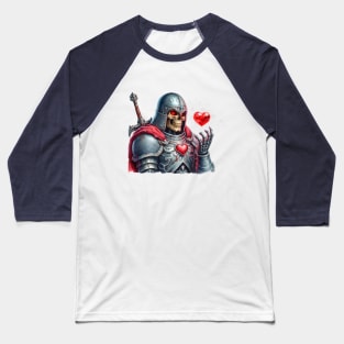 Skeleton Knight Finds Love Baseball T-Shirt